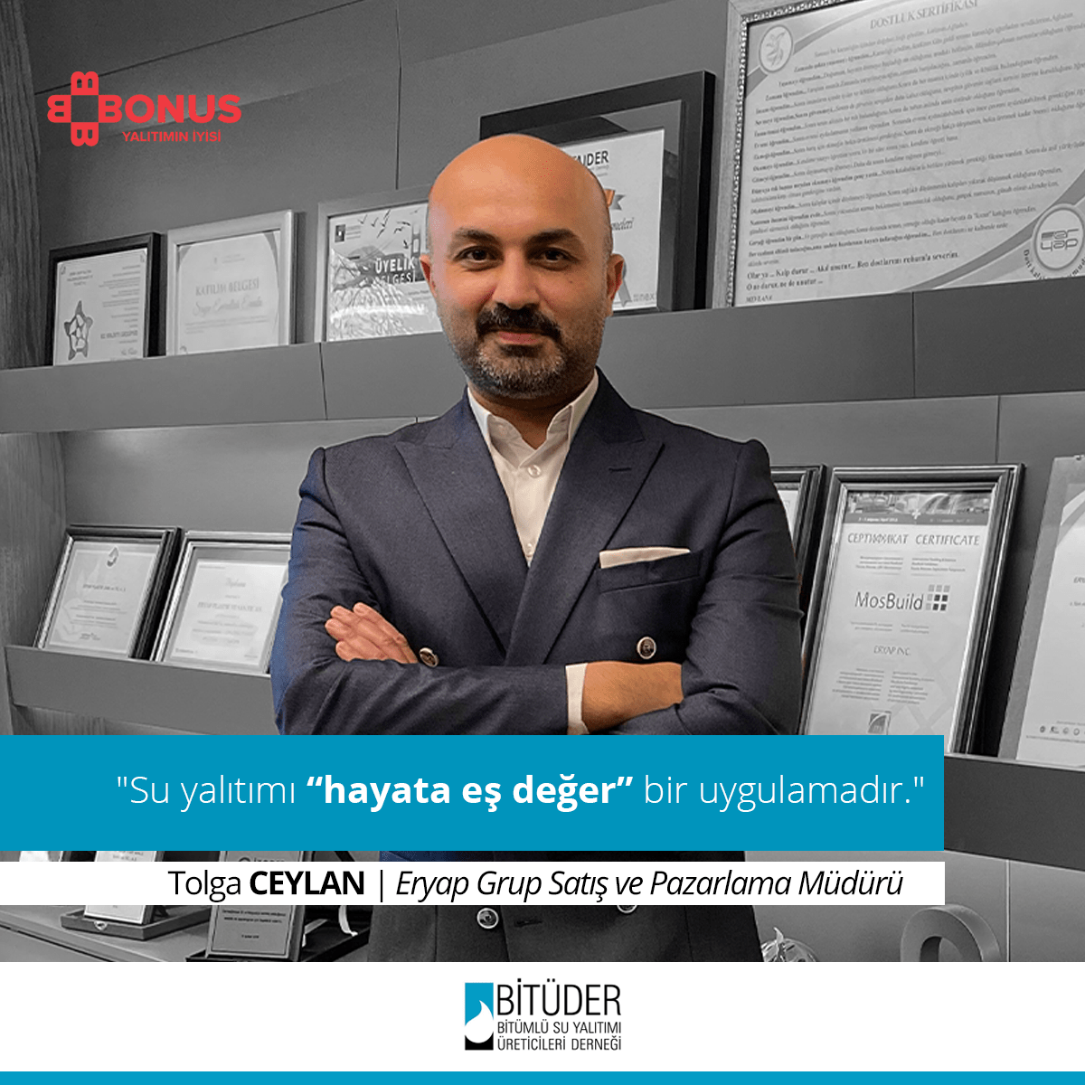 ''Su yalıtımı ''hayata eş değer'' bir uygulamadır.''